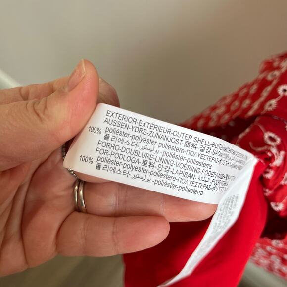 Zara Red Dress with Eyelet Embroidery Midi Length Size Small - Picture 7 of 16